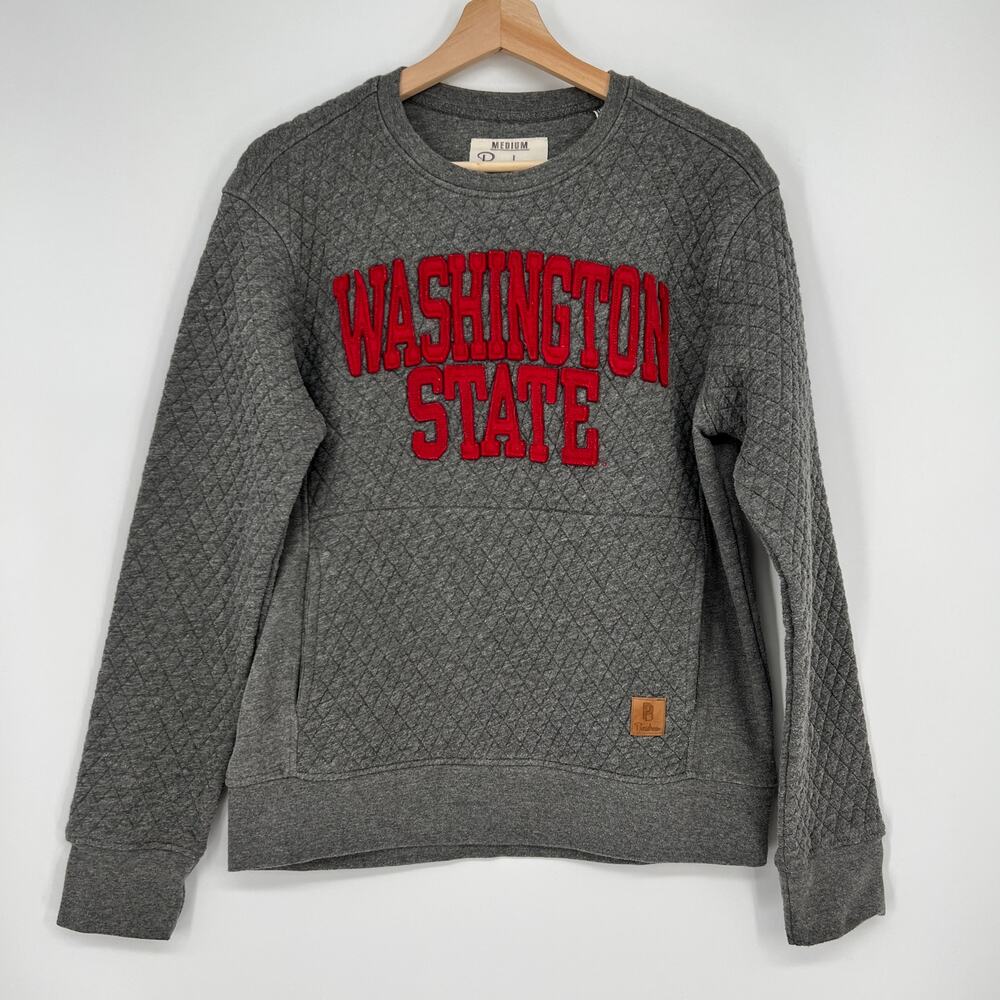 Pressbox Washington State University Quilted Sweatshirt Cougars Women Medium WSU